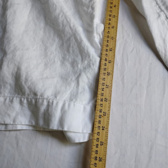 J Jill Pants Large P Love Linen Wide Leg White Beach Lagenlook Pockets - Picture 7 of 13